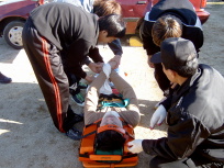 포항 선린대학 응급구조과 소방안전체험(2004.11.12)