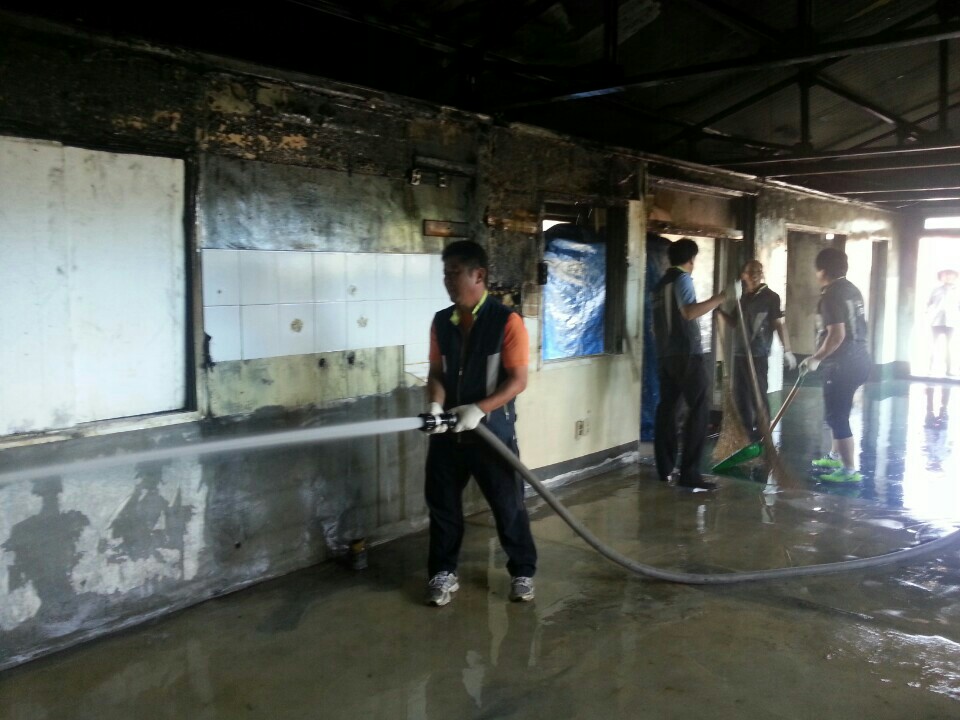 선산119안전센터 선산남여의용소방대 화재피해주민 지원